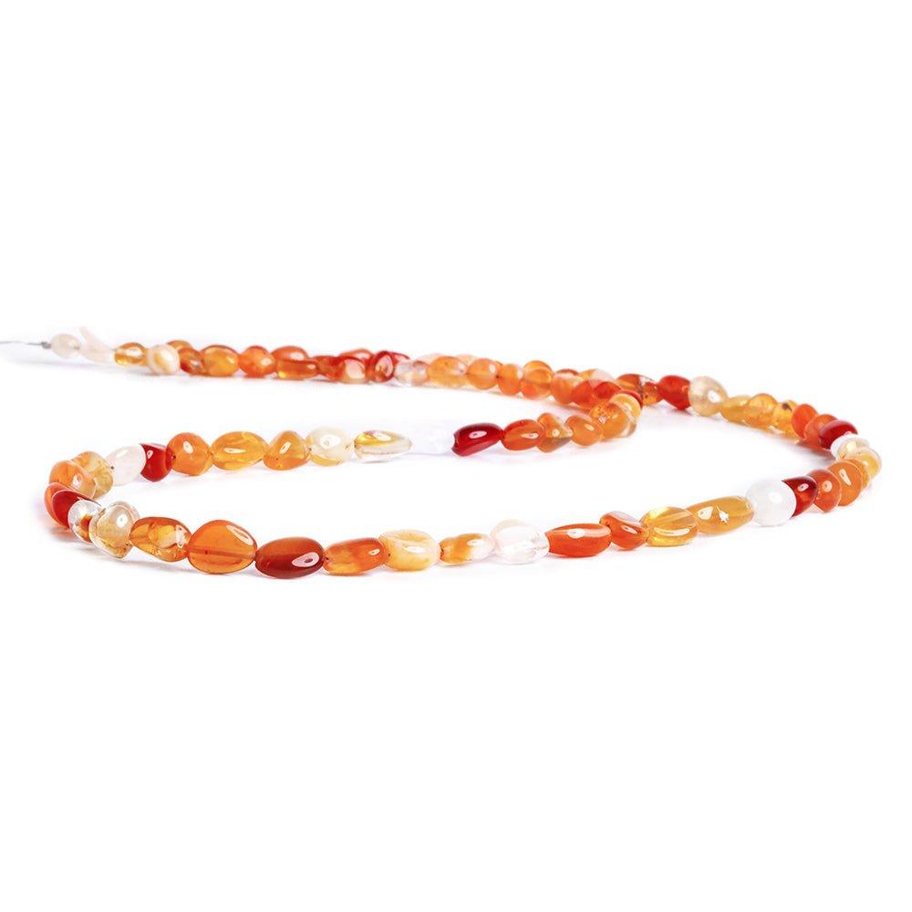 Fire Opal Plain Nugget Beads 18 inch 80 pieces - The Bead Traders