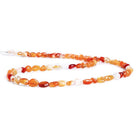 Fire Opal Plain Nugget Beads 18 inch 80 pieces - The Bead Traders