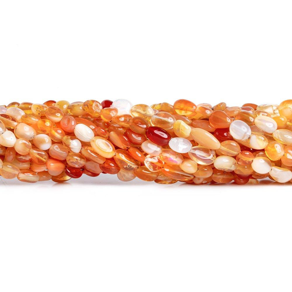 Fire Opal Plain Nugget Beads 18 inch 80 pieces - The Bead Traders