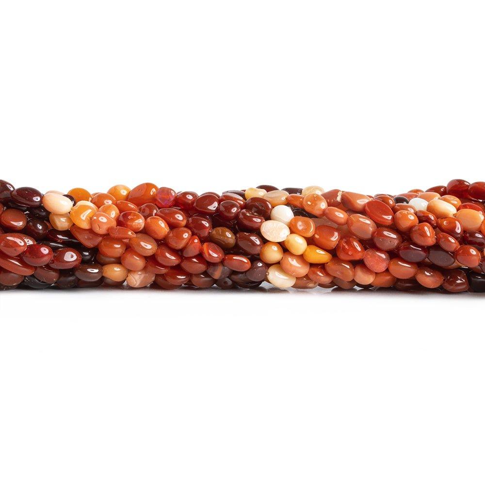 Fire Opal Plain Nugget Beads 18 inch 85 pieces - The Bead Traders