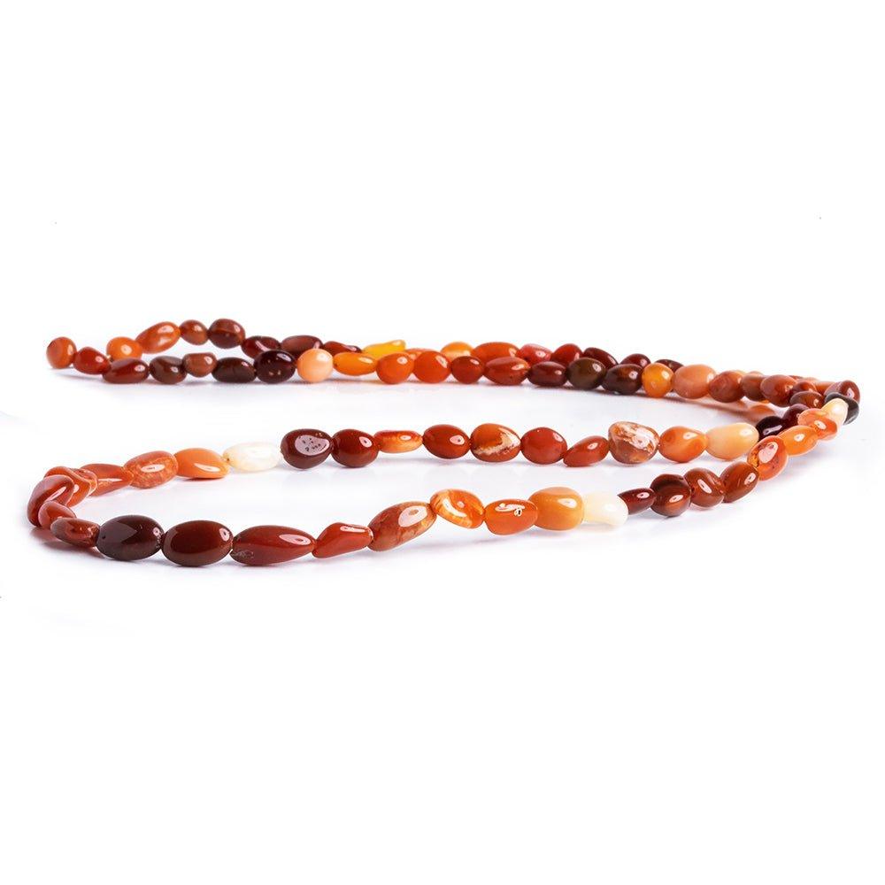 Fire Opal Plain Nugget Beads 18 inch 85 pieces - The Bead Traders