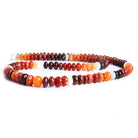 Fire Opal Plain Rondelle Beads 18 inches 110 pieces - The Bead Traders