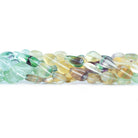 Fluorite Plain Pear Beads 14 inch 35 pieces - The Bead Traders