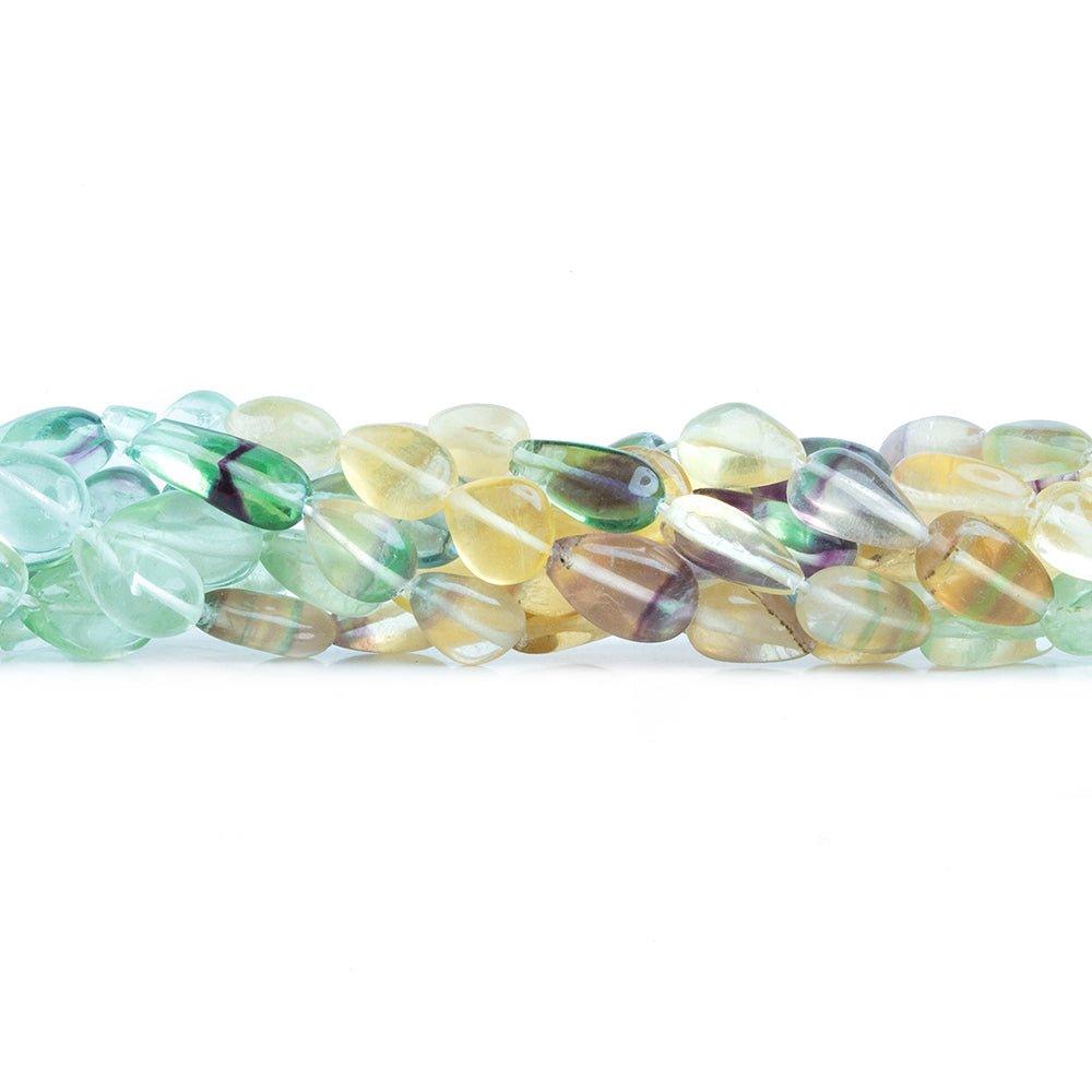 Fluorite Plain Pear Beads 14 inch 35 pieces - The Bead Traders
