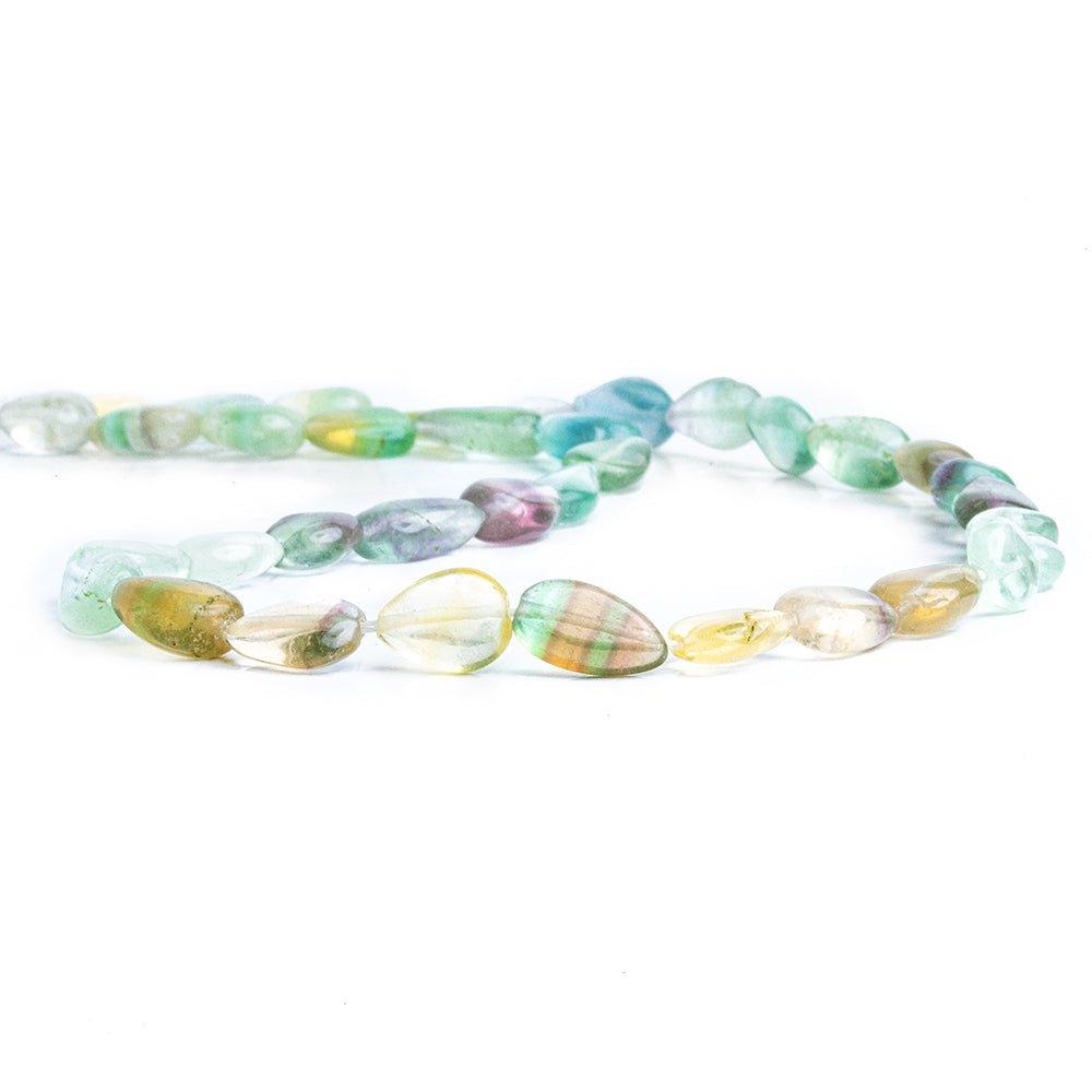 Fluorite Plain Pear Beads 14 inch 35 pieces - The Bead Traders