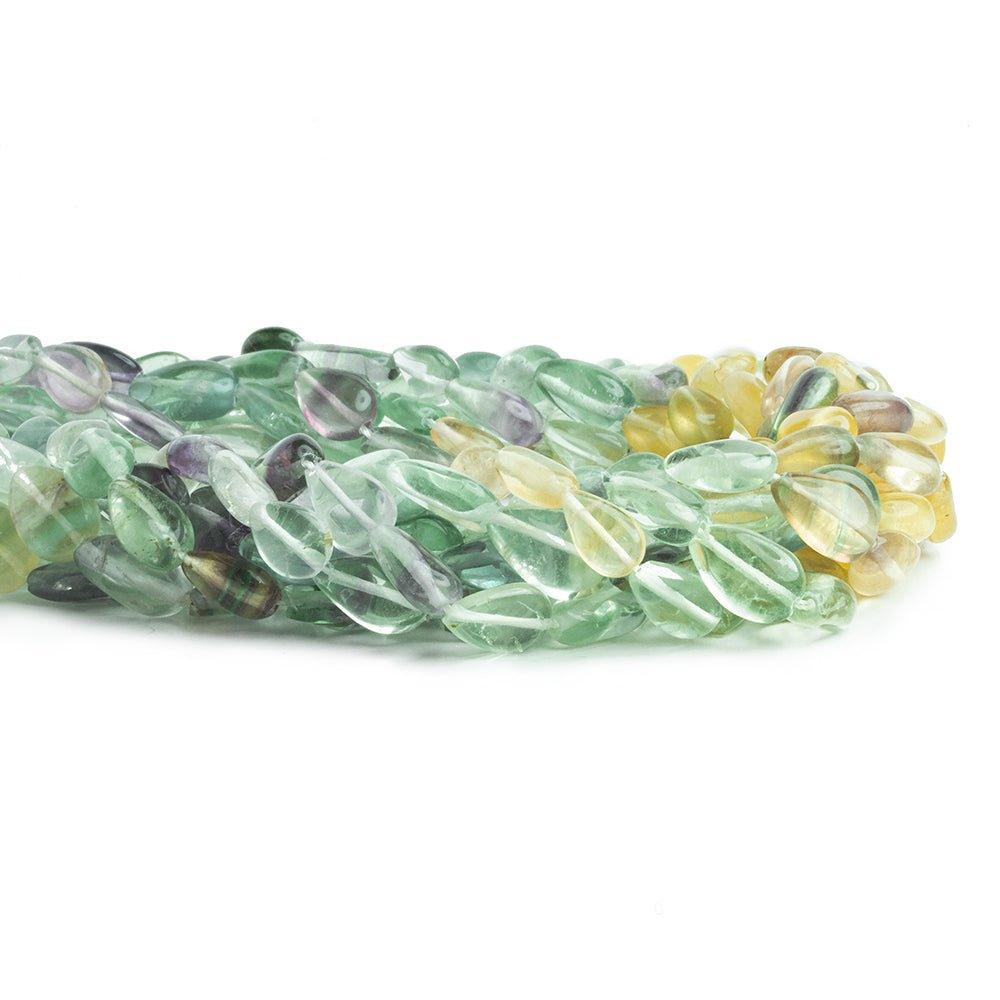 Fluorite Plain Pear Beads 14 inch 35 pieces - The Bead Traders