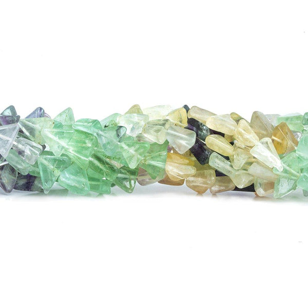 10mm Fluorite Plain Triangle Beads 13 inch 45 pieces