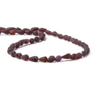 Frosted Garnet Faceted Teardrops 12.5 inch 29 pieces - The Bead Traders