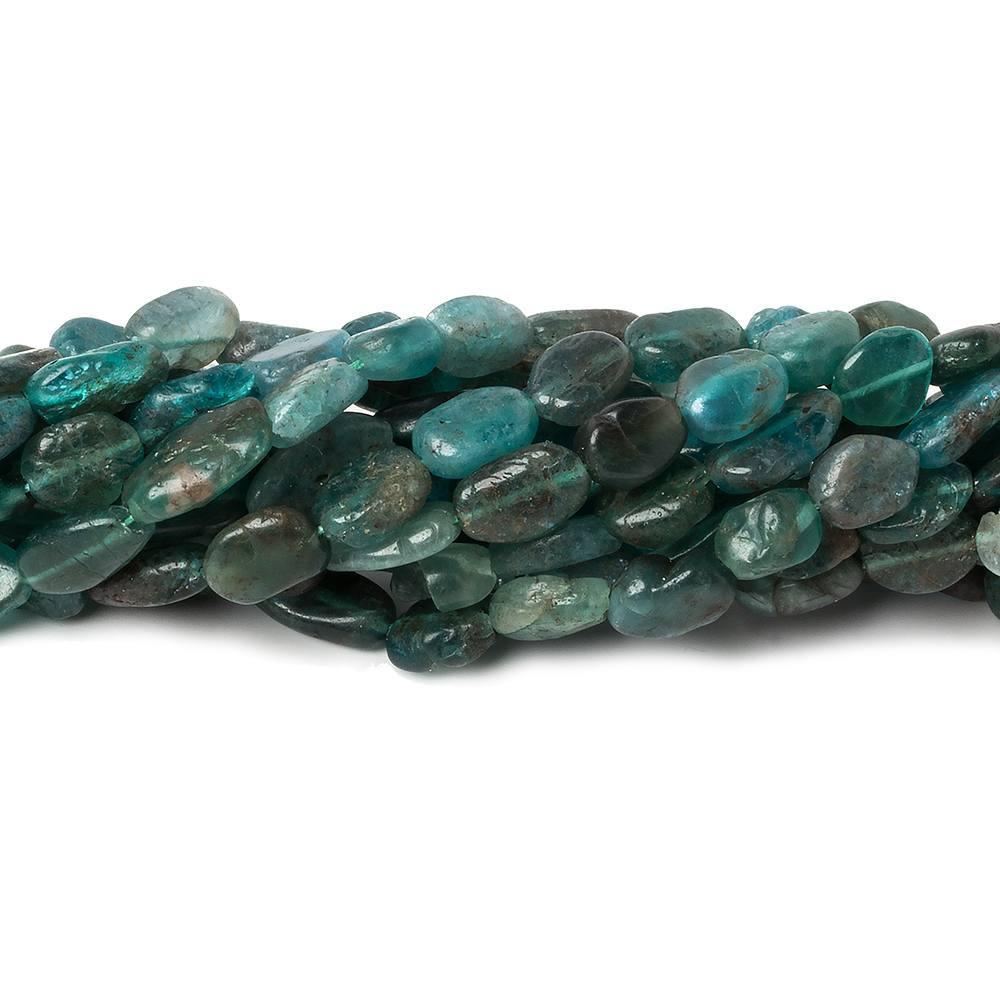 Frosted Multi Tonal Apatite plain nugget beads 13 inch 46 pieces - The Bead Traders