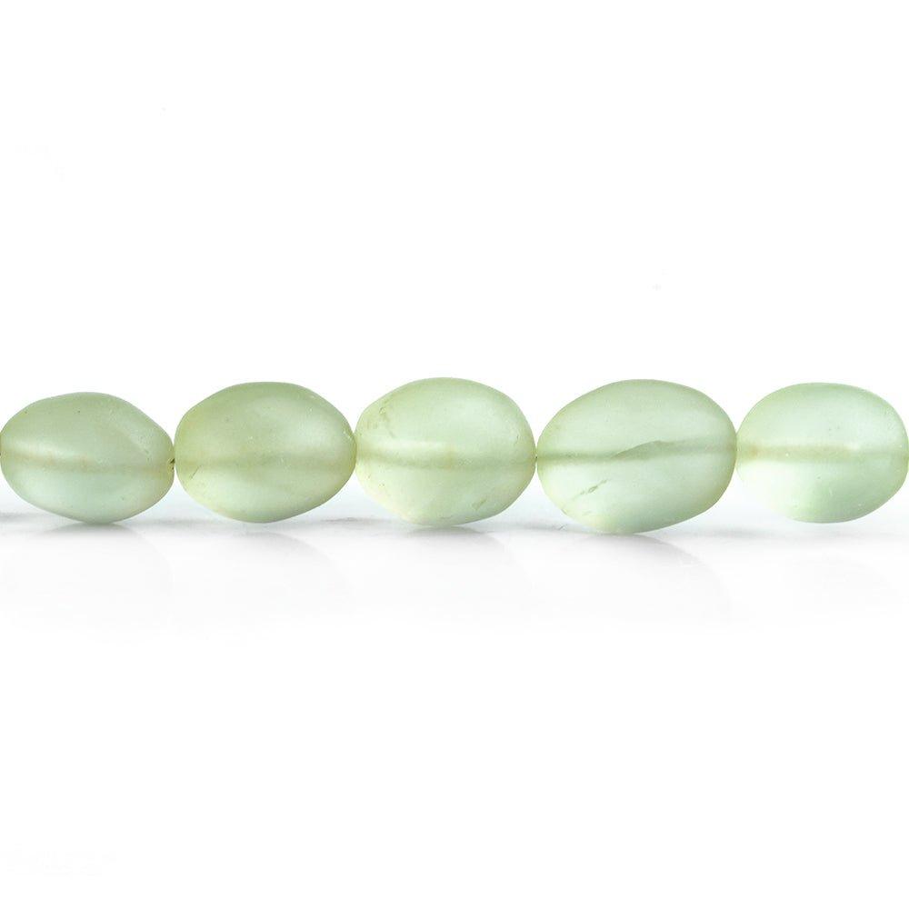 Frosted Prasiolite Plain Nugget Beads 8 inch 17 pieces - The Bead Traders