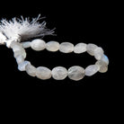 Frosted Rainbow Moonstone Plain Ovals 7.5 inch 19 beads - The Bead Traders