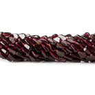 Garnet Beads Plain 5-7mm Flat Pears - The Bead Traders