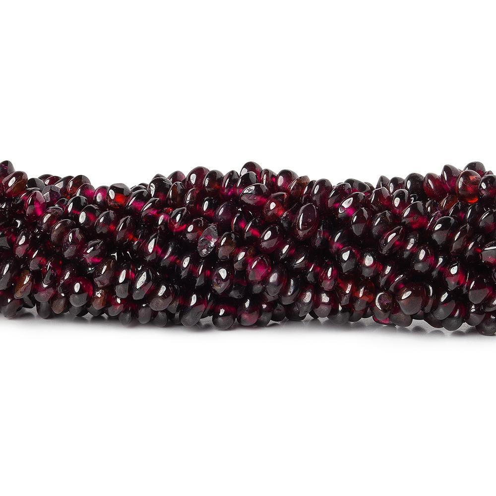 Garnet center drilled Plain Nuggets 13 inch 130 beads - The Bead Traders