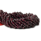 Garnet center drilled Plain Nuggets 13 inch 130 beads - The Bead Traders