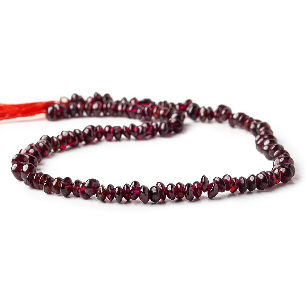 Garnet center drilled Plain Nuggets 13 inch 130 beads - The Bead Traders