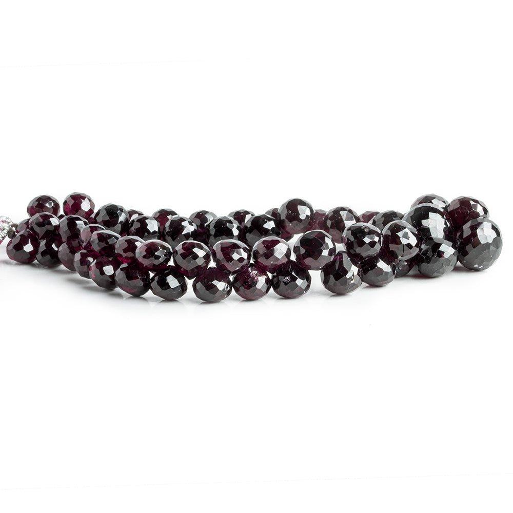 Garnet Faceted Candy Kiss Beads 8 inch 52 pieces - The Bead Traders