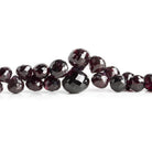 Garnet Faceted Candy Kiss Beads 8 inch 52 pieces - The Bead Traders