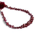 Garnet Faceted Heart Beads 8 inch 70 pieces - The Bead Traders