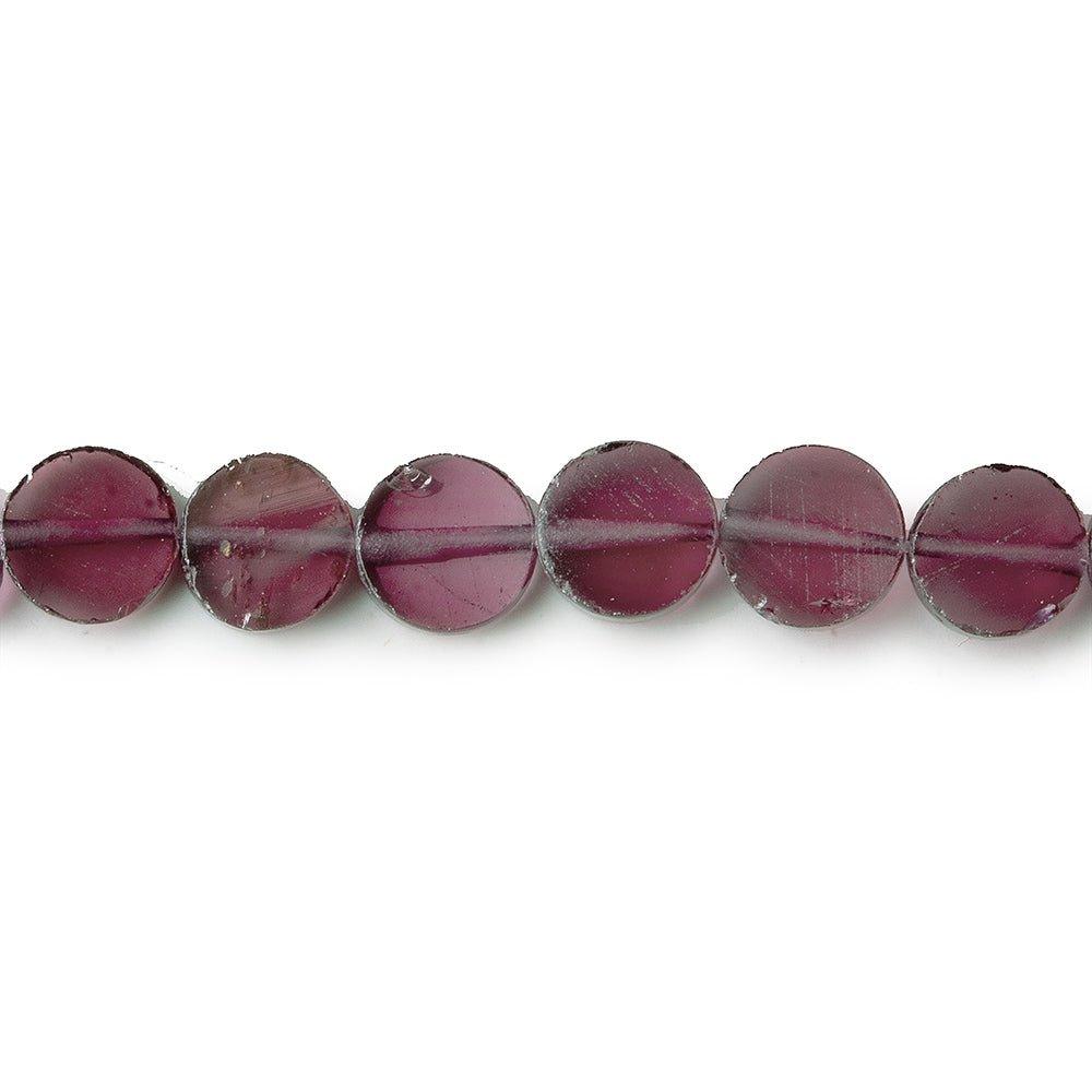 Garnet Plain Coin Beads Lot of 6 strands - The Bead Traders