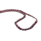 Garnet Plain Coin Beads Lot of 6 strands - The Bead Traders