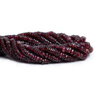 Garnet Plain Heishi Beads 12 inch 145 pieces - The Bead Traders