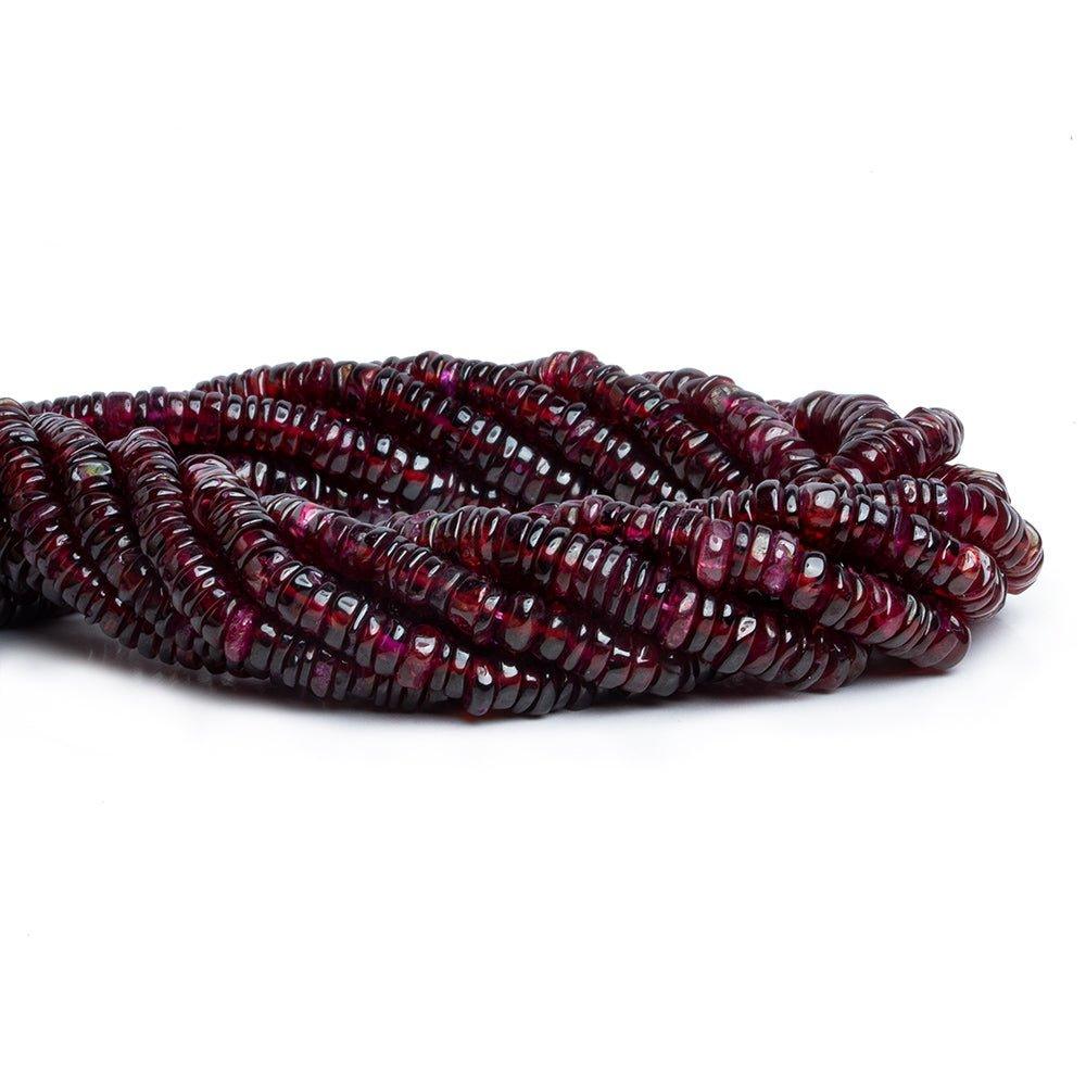 Garnet Plain Heishi Beads 12 inch 145 pieces - The Bead Traders