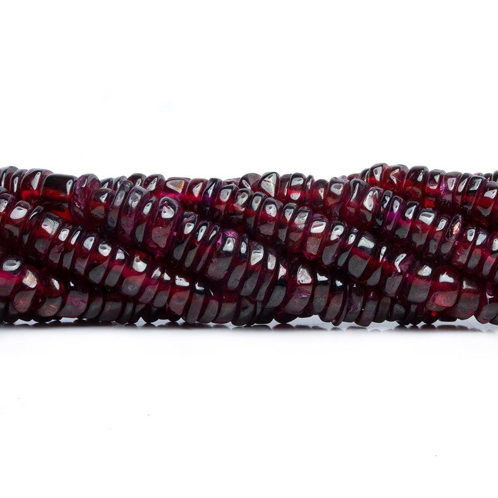 Garnet Plain Heishi Beads 12 inch 145 pieces - The Bead Traders