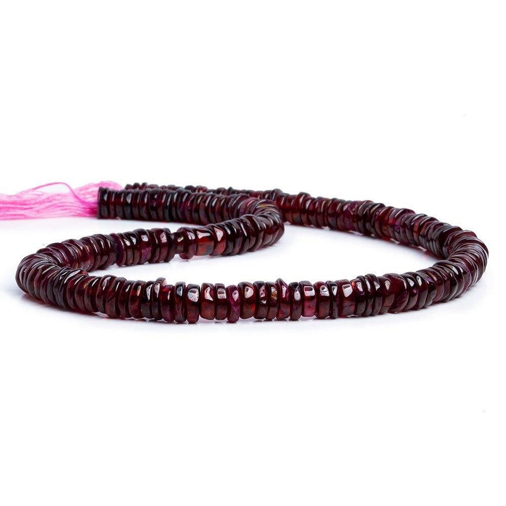 Garnet Plain Heishi Beads 12 inch 145 pieces - The Bead Traders