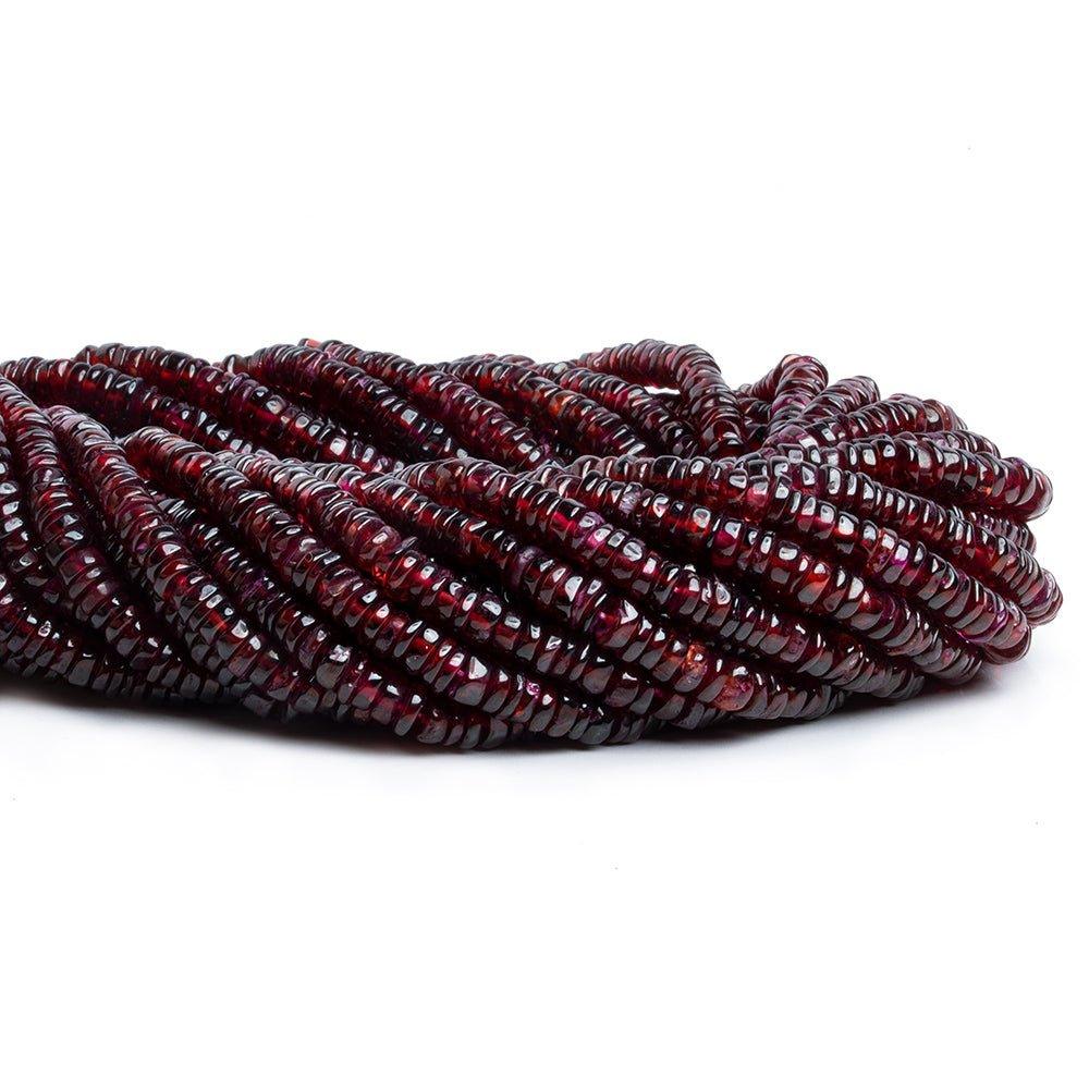 Garnet Plain Heishi Beads 12 inch 160 pieces - The Bead Traders
