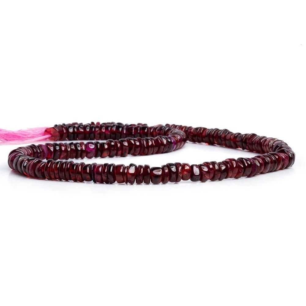 Garnet Plain Heishi Beads 12 inch 160 pieces - The Bead Traders