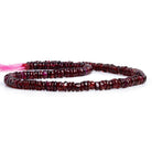 Garnet Plain Heishi Beads 12 inch 160 pieces - The Bead Traders
