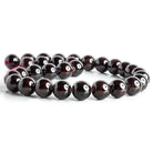 Garnet plain round large hole beads 16 inch 31 pieces 12mm - 13mm - The Bead Traders