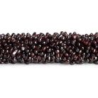 Garnet Plain Teardrops 12 inch 100 beads - The Bead Traders