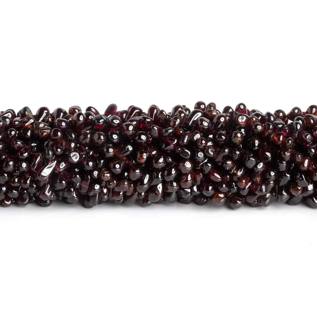 Garnet Plain Teardrops 12 inch 100 beads - The Bead Traders