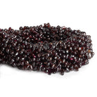 Garnet Plain Teardrops 12 inch 100 beads - The Bead Traders