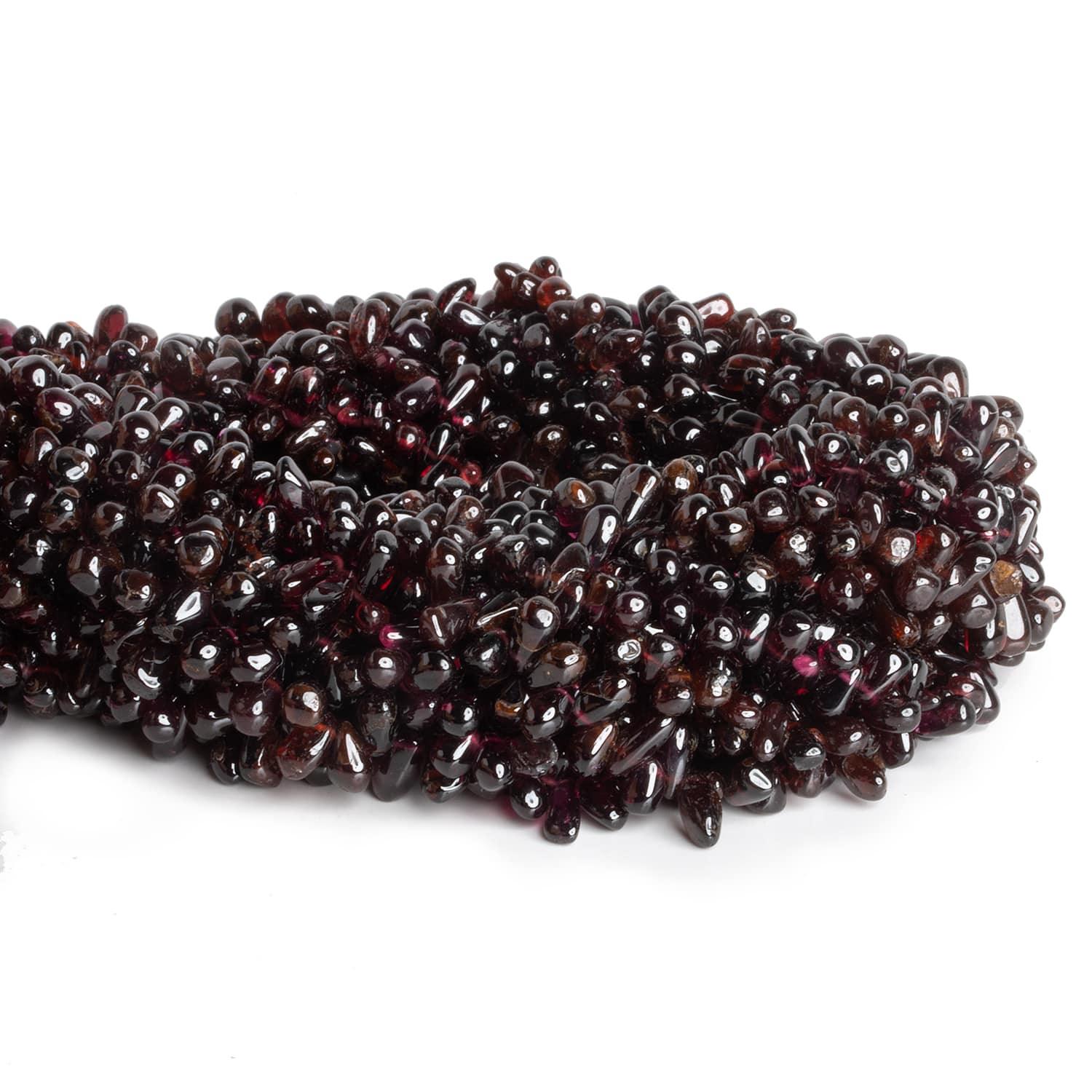Garnet Plain Teardrops 12 inch 100 beads - The Bead Traders