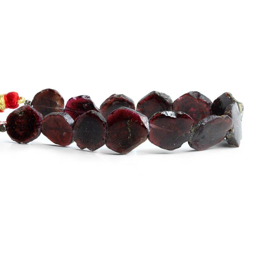 Garnet Slice Beads 6 inch 12 pieces - The Bead Traders