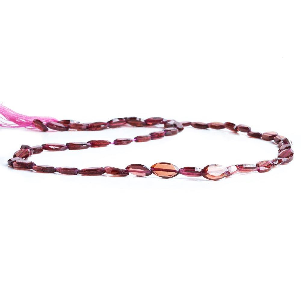 Garnet Straight Drilled Faceted Oval Beads 14 inch 50 pieces - The Bead Traders