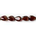 Garnet Straight Drilled Plain Pear Beads 15 inch 39pieces - The Bead Traders