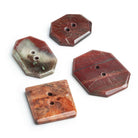 Gemstone Button Focal Bead - Lot of 4 - The Bead Traders