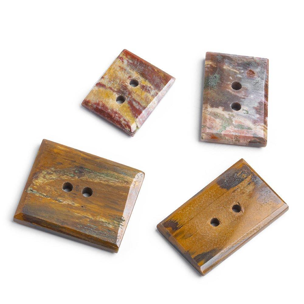 Gemstone Focal Buttons - Lot of 4 - The Bead Traders