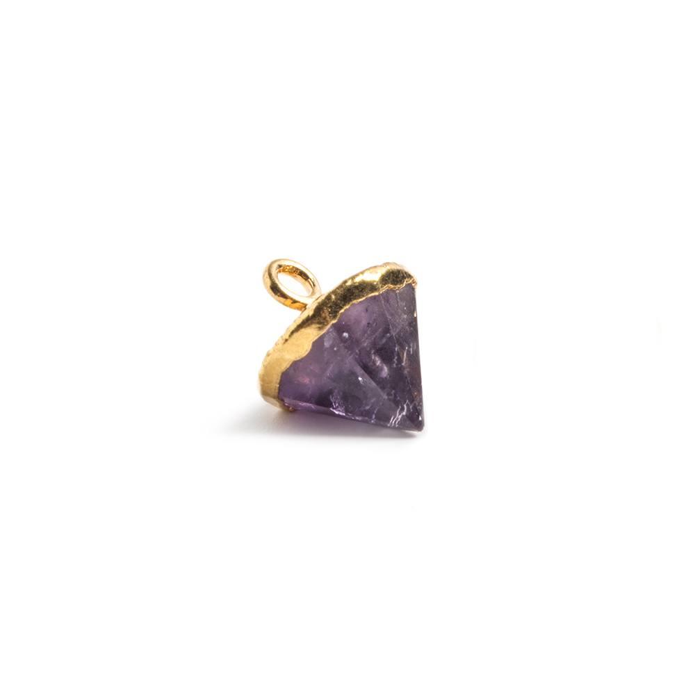 Gold Leafed Amethyst Pendulum Pendant 1 piece - The Bead Traders