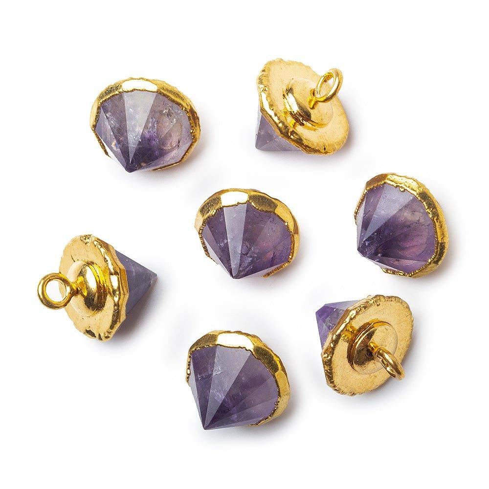 Gold Leafed Amethyst Pendulum Pendant 1 piece - The Bead Traders