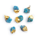 Gold Leafed Apatite Natural Crystal Pendant 1 Piece - The Bead Traders