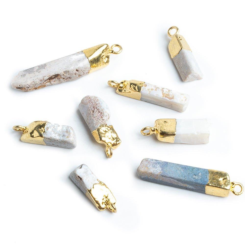 Gold Leafed Australian Opal - Lot of 8 - The Bead Traders
