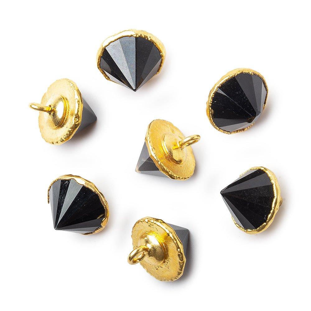 Gold Leafed Black Onyx Pendulum Pendant 1 piece - The Bead Traders