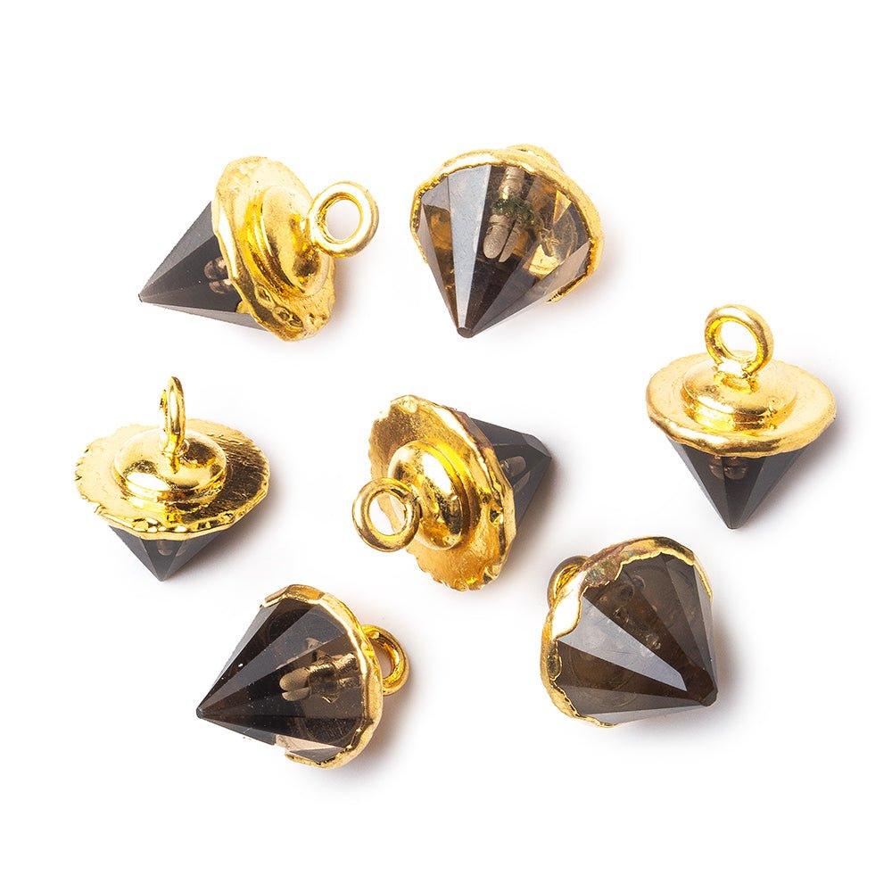 Gold Leafed Brown Quartz Pendulum Pendant 1 piece - The Bead Traders