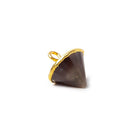 Gold Leafed Chocolate Moonstone Pendulum Pendant 1 piece - The Bead Traders