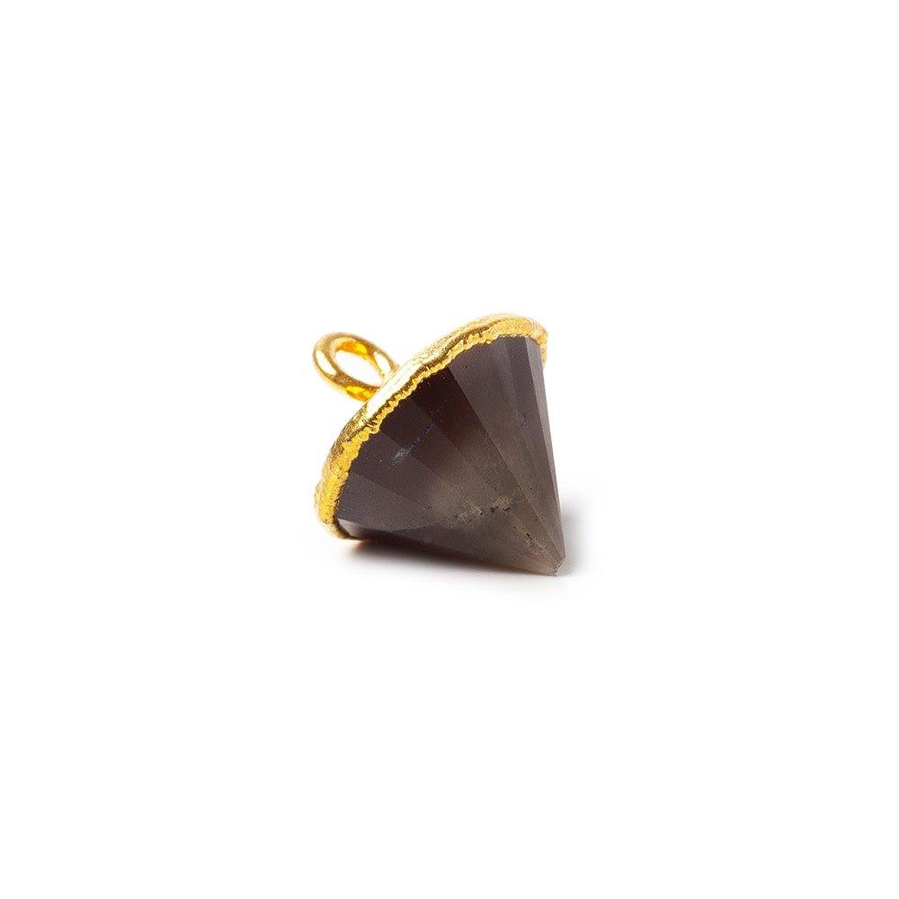 Gold Leafed Chocolate Moonstone Pendulum Pendant 1 piece - The Bead Traders
