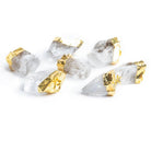 Gold Leafed Crystal Quartz Natural Crystal Focal Pendant 1 Piece - The Bead Traders
